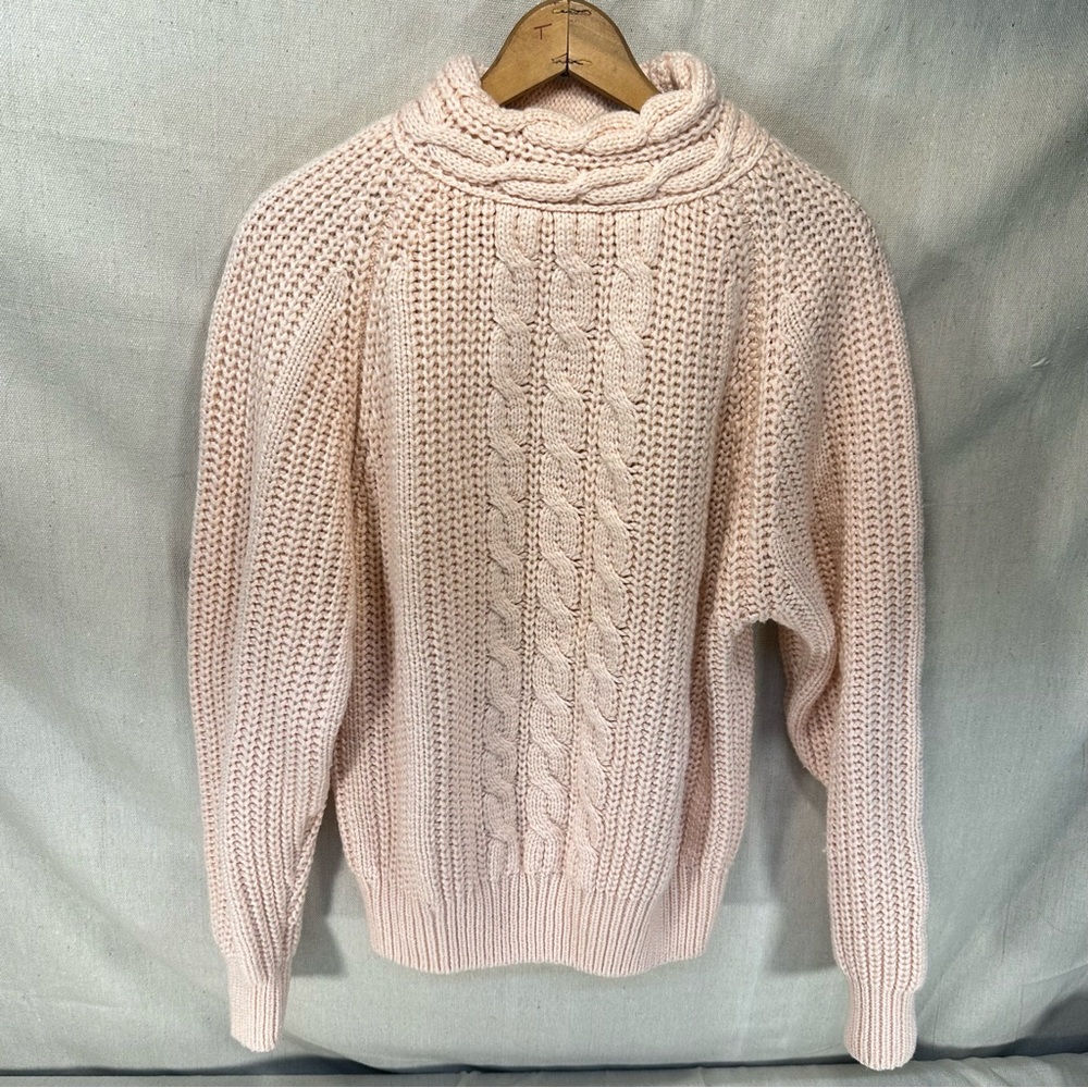 Vintage The American Line by Stefano pink cable knit sweater size M